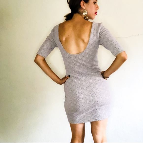 🔥SOLD🔥 Lavender Lowback Bodycon Mini Dress - Picture 6 of 7